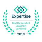 A logo for Expertise.com, recognizing the Best Divorce Lawyers in Deerfield Beach for 2020.